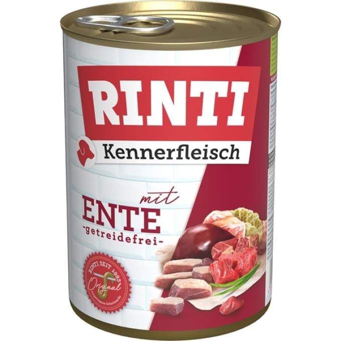 Rinti Dog Kennerfleisch konzerva kachní srdce 400g