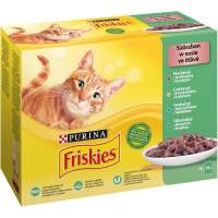 Friskies Kapsička pro kočky kuře/hovězí/tuňák/treska 12x85g