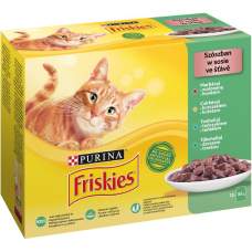 Friskies Kapsička pro kočky kuře/hovězí/tuňák/treska 12x85g