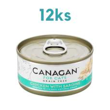 Canagan Cat konzerva Kuře a sardinky 12 x 75 g