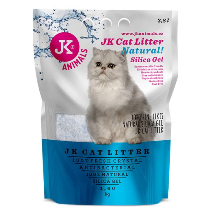 JK Litter Silica gel - natural, kočkolit 3,8 l