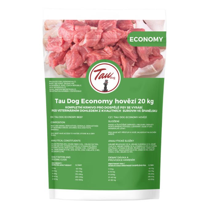 TAU dog economy hovězí 20 kg